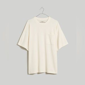 NWT Women’s Madewell Garment-Dyed Oversized Pocket Tee